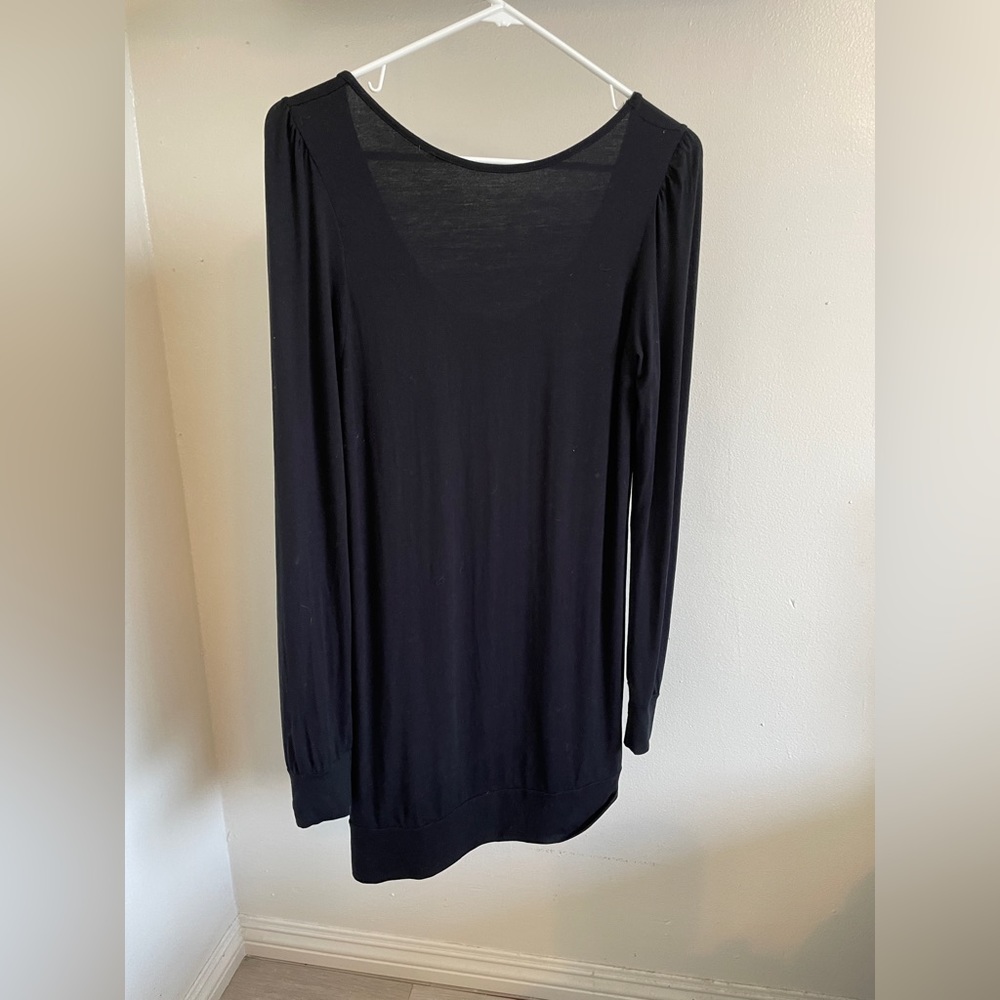 Calypso Christiane Celle Long Sleeve Low Back Midi Dress Black (Medium)